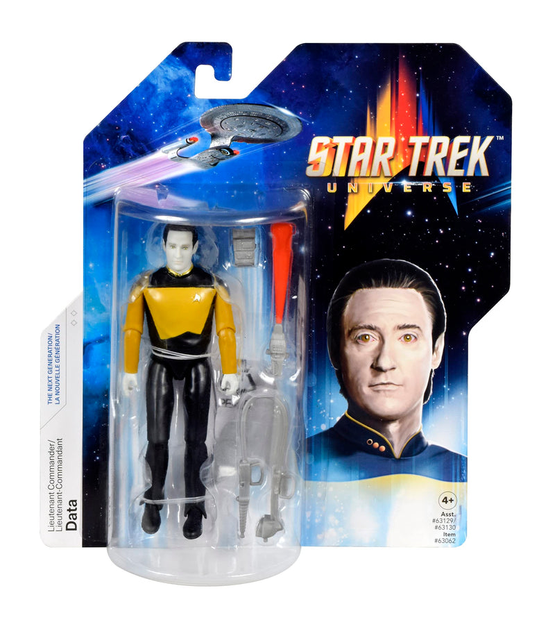 BANDAI Star Trek Figure Lieutenant Commander Data | 5'' Data Star Trek The Next Generation Action Figure | Star Trek TNG Toy Articulated Figure | Star Trek Gifts And Star Trek Merchandise