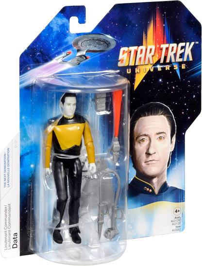 BANDAI Star Trek Figure Lieutenant Commander Data | 5'' Data Star Trek The Next Generation Action Figure | Star Trek TNG Toy Articulated Figure | Star Trek Gifts And Star Trek Merchandise