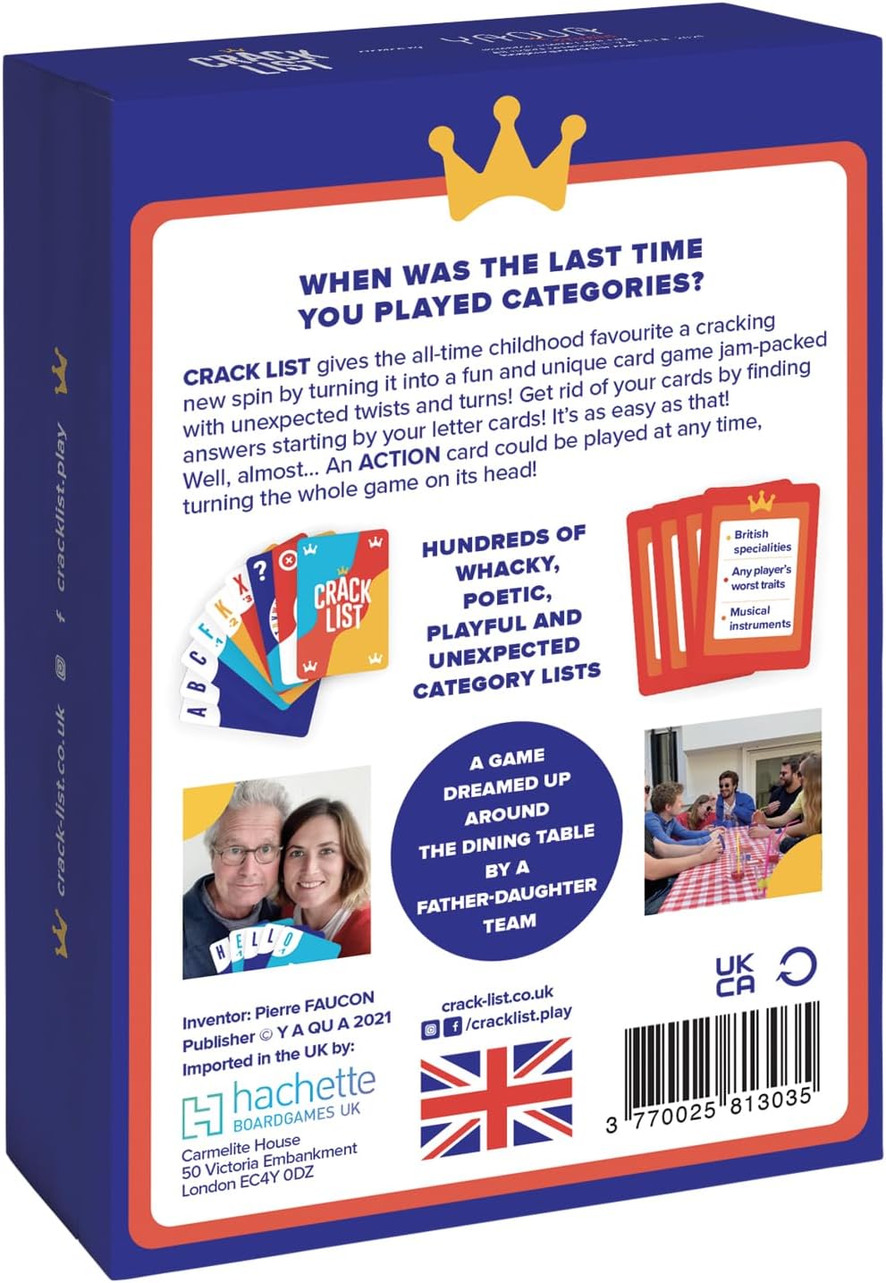 CRACK LIST I Family game I Card Game I 2-8 players I Board Game for Kids 10+ and Adults I 30 minutes Playing Time I Party Game for Family and Friends I English
