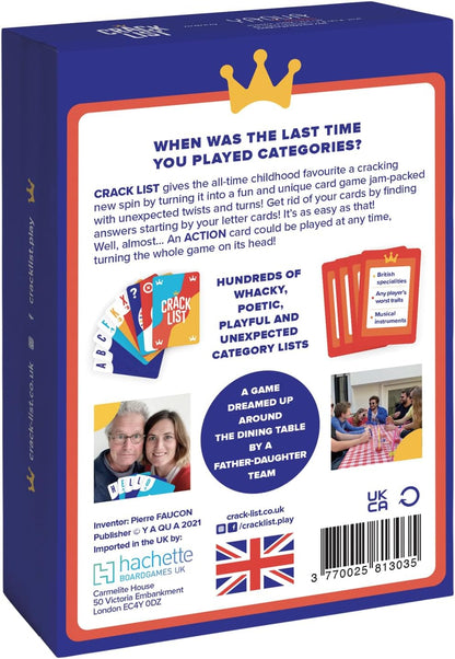 CRACK LIST I Family game I Card Game I 2-8 players I Board Game for Kids 10+ and Adults I 30 minutes Playing Time I Party Game for Family and Friends I English