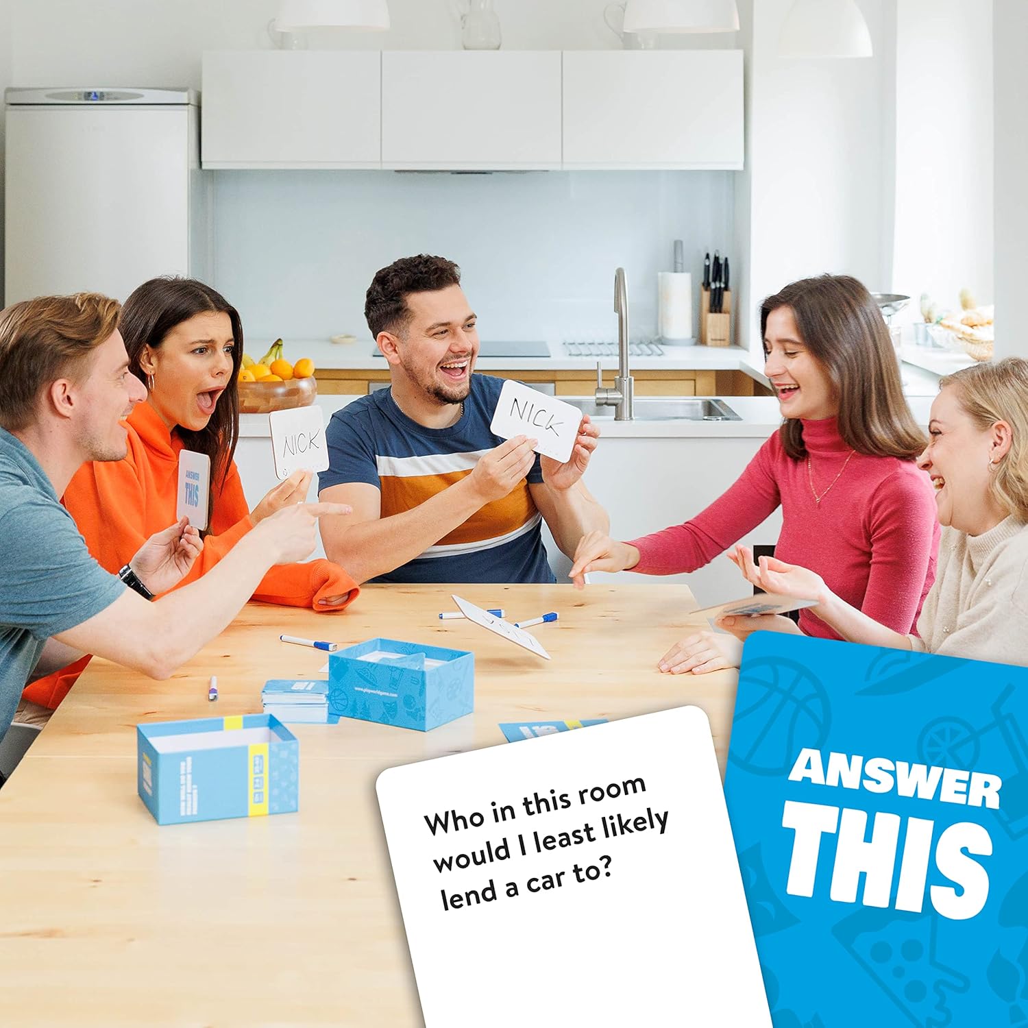Answer This - English - How Well Do You Know Your Friends? - Fun Party Card Game for Teens & Adults - Great Conversation Starter for Family Night (Friends