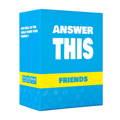 Answer This - English - How Well Do You Know Your Friends? - Fun Party Card Game for Teens & Adults - Great Conversation Starter for Family Night (Friends