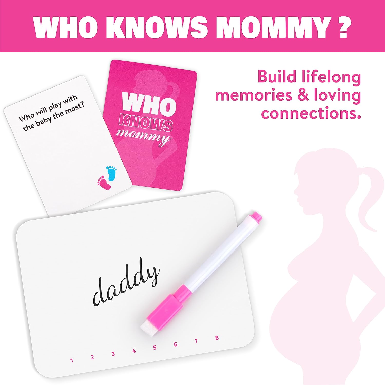 Baby Shower Game - How Well Do You Know Mommy Quiz - Baby Facts Game - Prediction Advice Cards - Suitable for Gender Reveal Parties & Party Favors