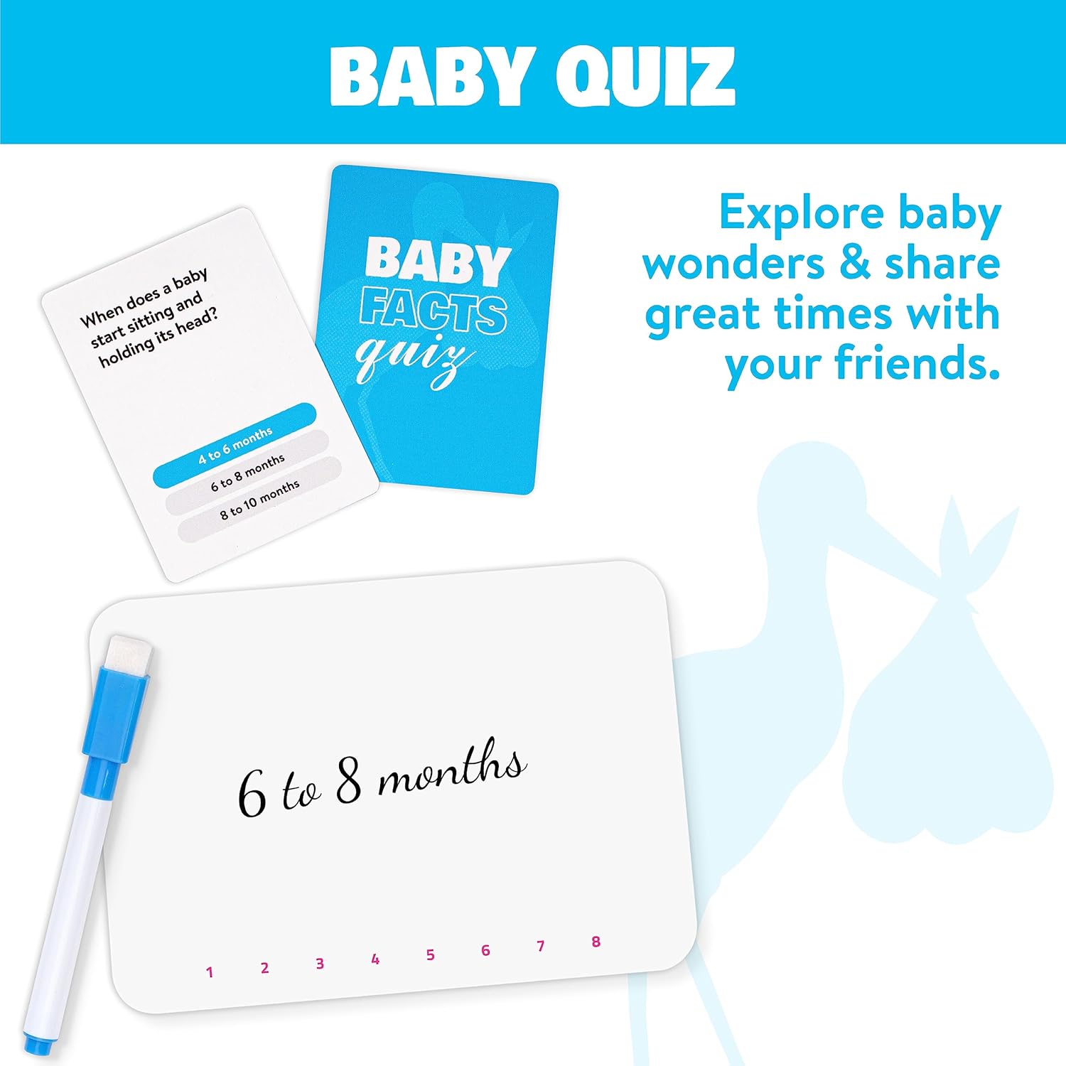 Baby Shower Game - How Well Do You Know Mommy Quiz - Baby Facts Game - Prediction Advice Cards - Suitable for Gender Reveal Parties & Party Favors