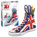 Ravensburger British Flag Shoe 3D Jigsaw Puzzle for Kids Age 8 Years Up - 108 Pieces Pencil Pot - No Glue Required British Flag Trainer 3D Puzzle Single