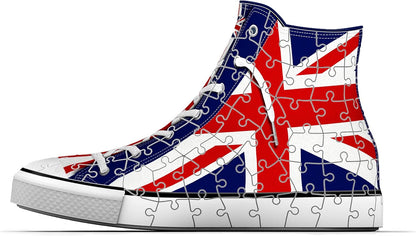 Ravensburger British Flag Shoe 3D Jigsaw Puzzle for Kids Age 8 Years Up - 108 Pieces Pencil Pot - No Glue Required British Flag Trainer 3D Puzzle Single