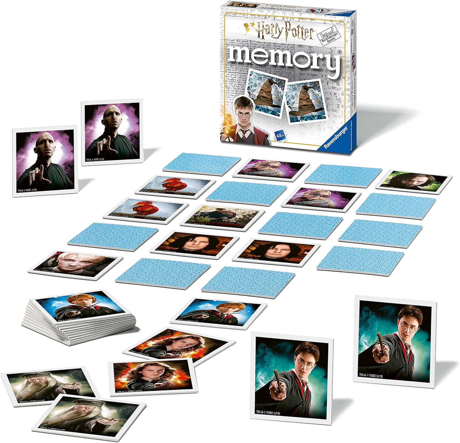 Ravensburger Harry Potter Gifts for Boys & Girls - Mini Memory Game Age 3 Years Up - Matching Picture Snap Pairs, Black