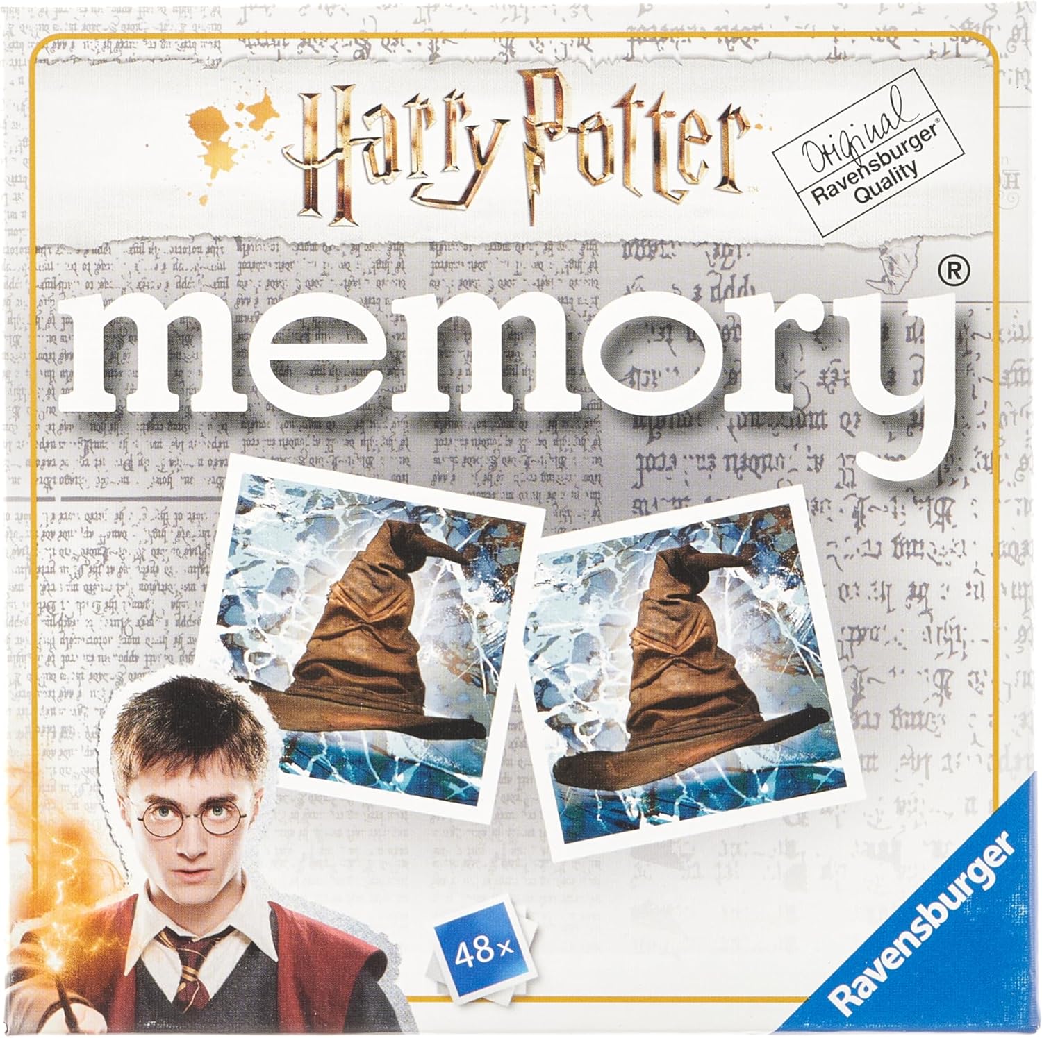 Ravensburger Harry Potter Gifts for Boys & Girls - Mini Memory Game Age 3 Years Up - Matching Picture Snap Pairs, Black