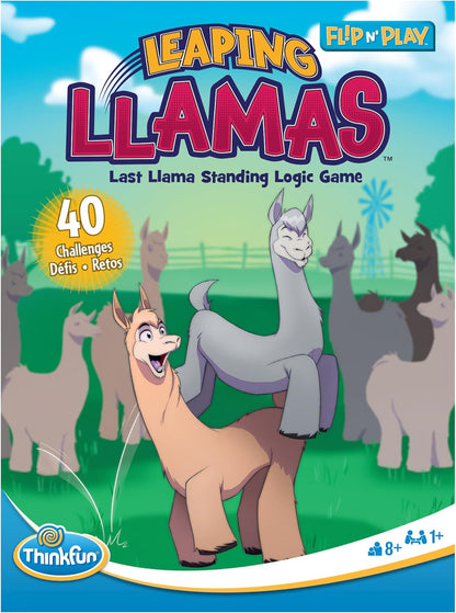 ThinkFun Leaping Llamas Flip N' Play Fun Quick Challenge Game for Adults and Kids Age 8 Years Up - New 2024