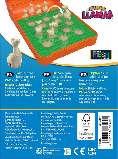 ThinkFun Leaping Llamas Flip N' Play Fun Quick Challenge Game for Adults and Kids Age 8 Years Up - New 2024