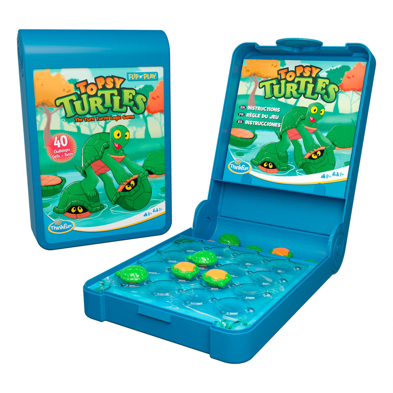 ThinkFun Topsy Turtles Flip N' Play Fun Quick Challenge Game for Adults and Kids Age 8 Years Up - New 2024