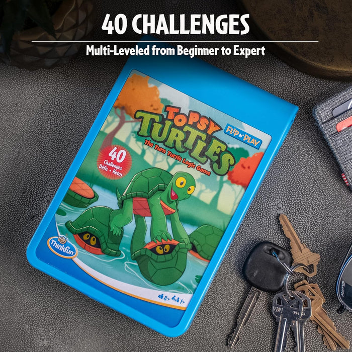 ThinkFun Topsy Turtles Flip N' Play Fun Quick Challenge Game for Adults and Kids Age 8 Years Up - New 2024