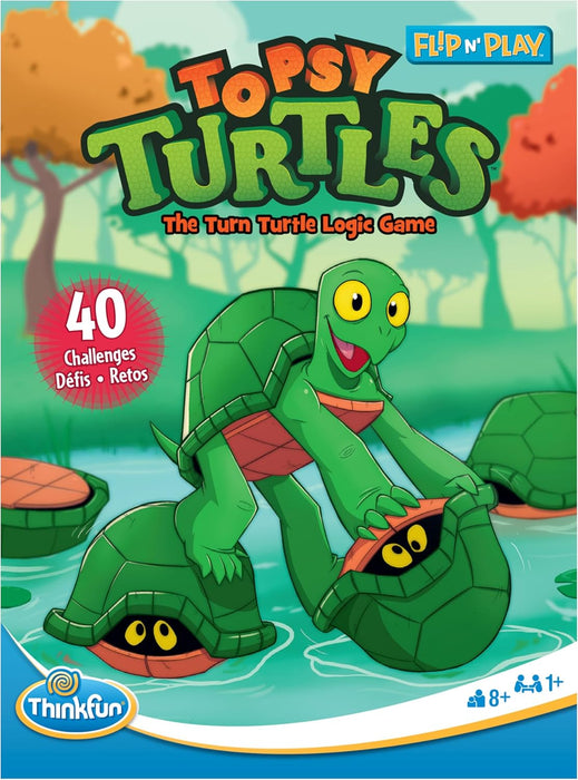 ThinkFun Topsy Turtles Flip N' Play Fun Quick Challenge Game for Adults and Kids Age 8 Years Up - New 2024