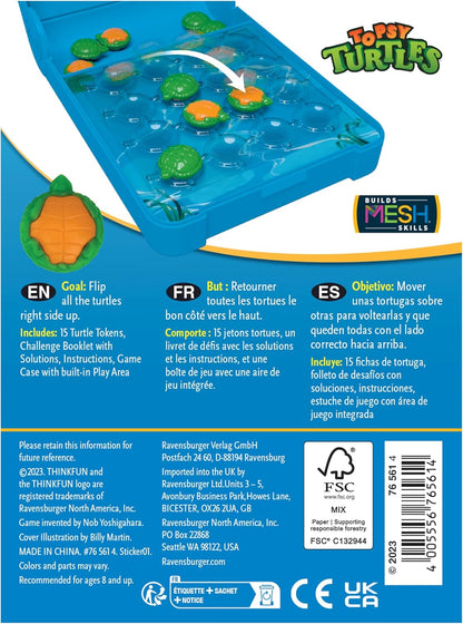 ThinkFun Topsy Turtles Flip N' Play Fun Quick Challenge Game for Adults and Kids Age 8 Years Up - New 2024