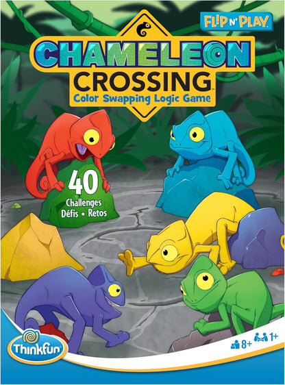 Thinkfun Chameleon Crossing Flip N' Play Fun Quick Challenge Game for Adults and Kids Age 8 Years Up - New 2024