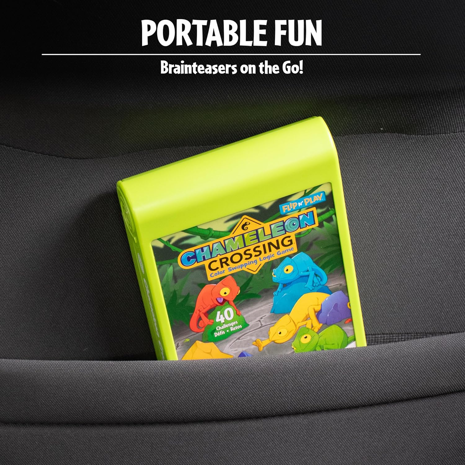 Thinkfun Chameleon Crossing Flip N' Play Fun Quick Challenge Game for Adults and Kids Age 8 Years Up - New 2024