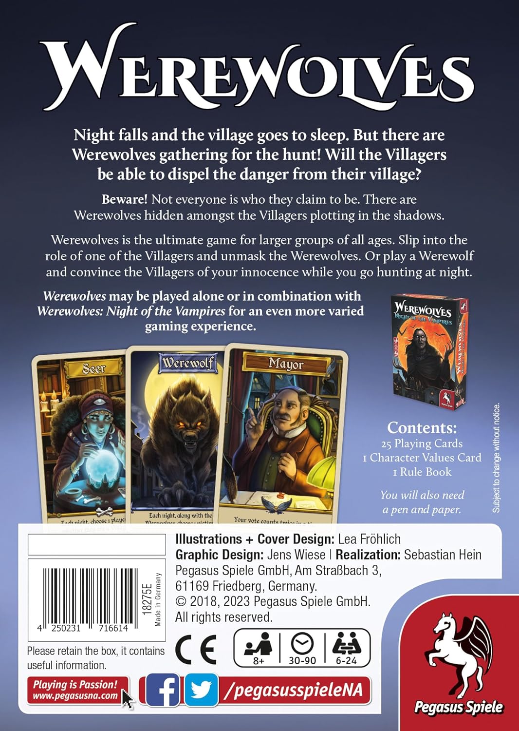Pegasus Spiele 18275E - Werwölfe (english Edition