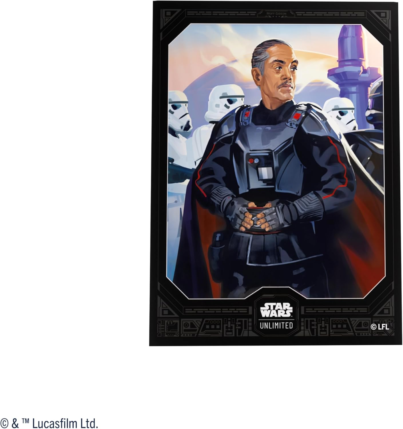 Star Wars Unlimited Moff Gideon Art Sleeves - Officially Licensed Pack of 60 Art Sleeves and 1 Clear Sleeve, Optimised Size for Star Wars Unlimited and Other TCG and LCG Games, Made by Gamegenic