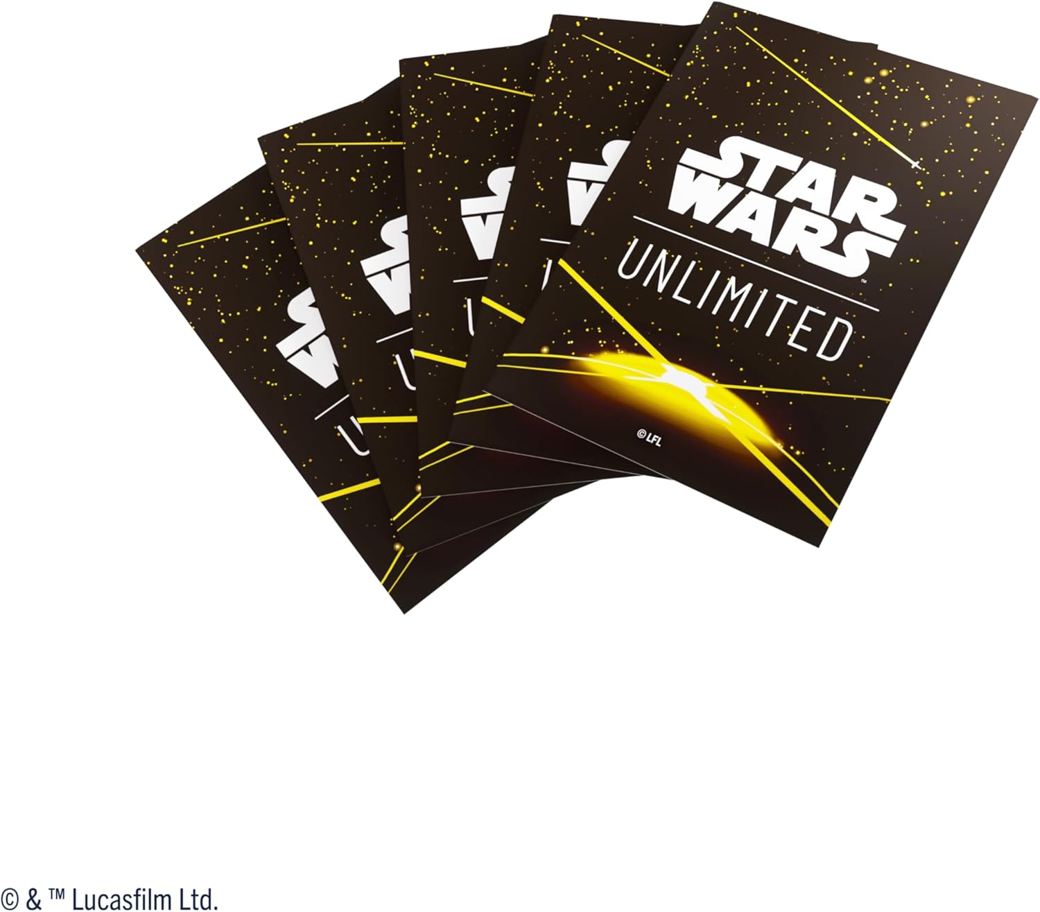 Star Wars Unlimited Yellow Art Sleeves - Officially Licensed Pack of 60 Art Sleeves and 1 Clear Sleeve, Optimised Size for Star Wars Unlimited and Other TCG and LCG Games, Made by Gamegenic