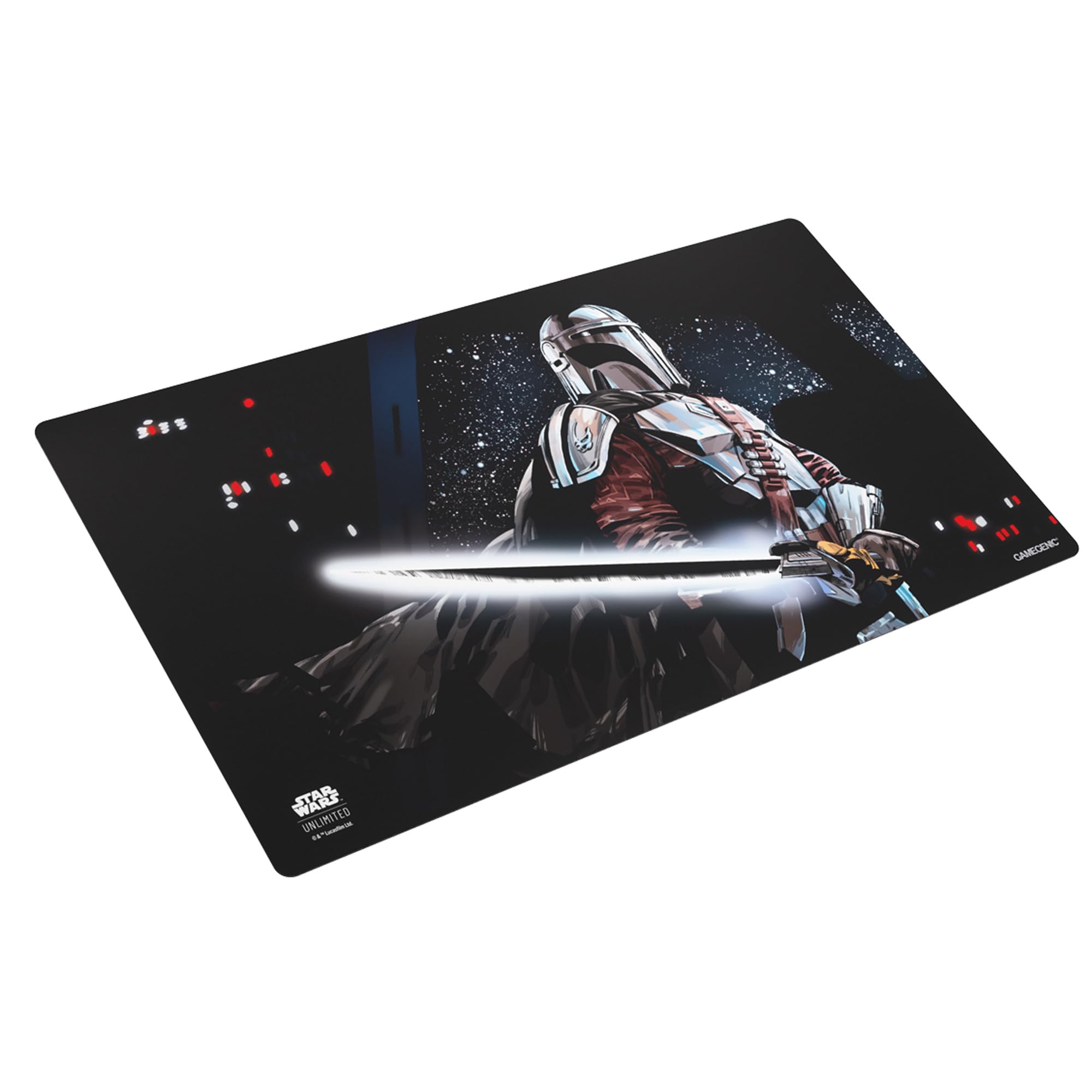 Gamegenic GGS40053ML Star Wars Trading Card Game Mat, Multi-Colour Mandalorian