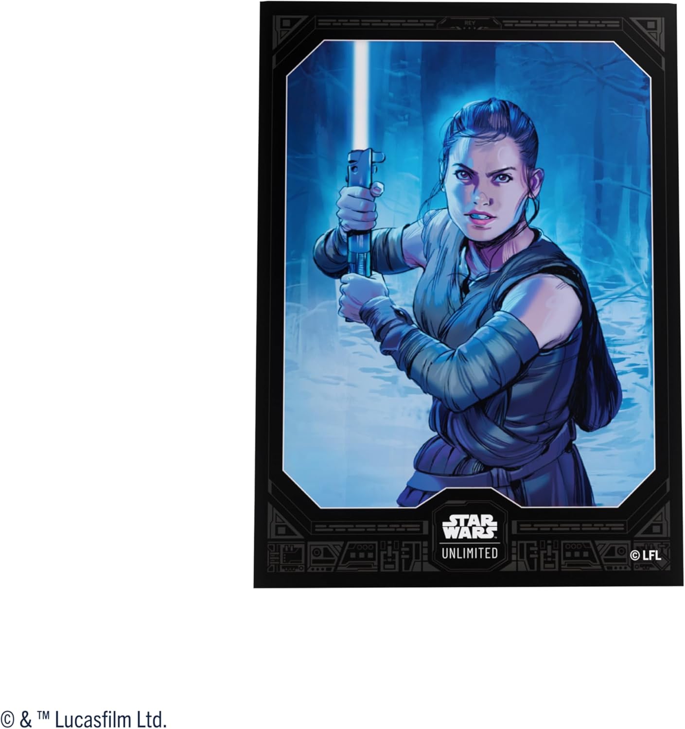 Star Wars Unlimited Rey Art Sleeves - Officially Licensed Pack of 60 Art Sleeves and 1 Clear Sleeve, Optimised Size for Star Wars Unlimited and Other TCG and LCG Games, Made by Gamegenic