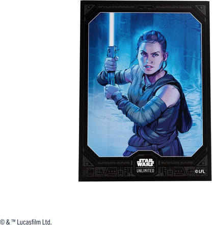 Star Wars Unlimited Rey Art Sleeves - Officially Licensed Pack of 60 Art Sleeves and 1 Clear Sleeve, Optimised Size for Star Wars Unlimited and Other TCG and LCG Games, Made by Gamegenic