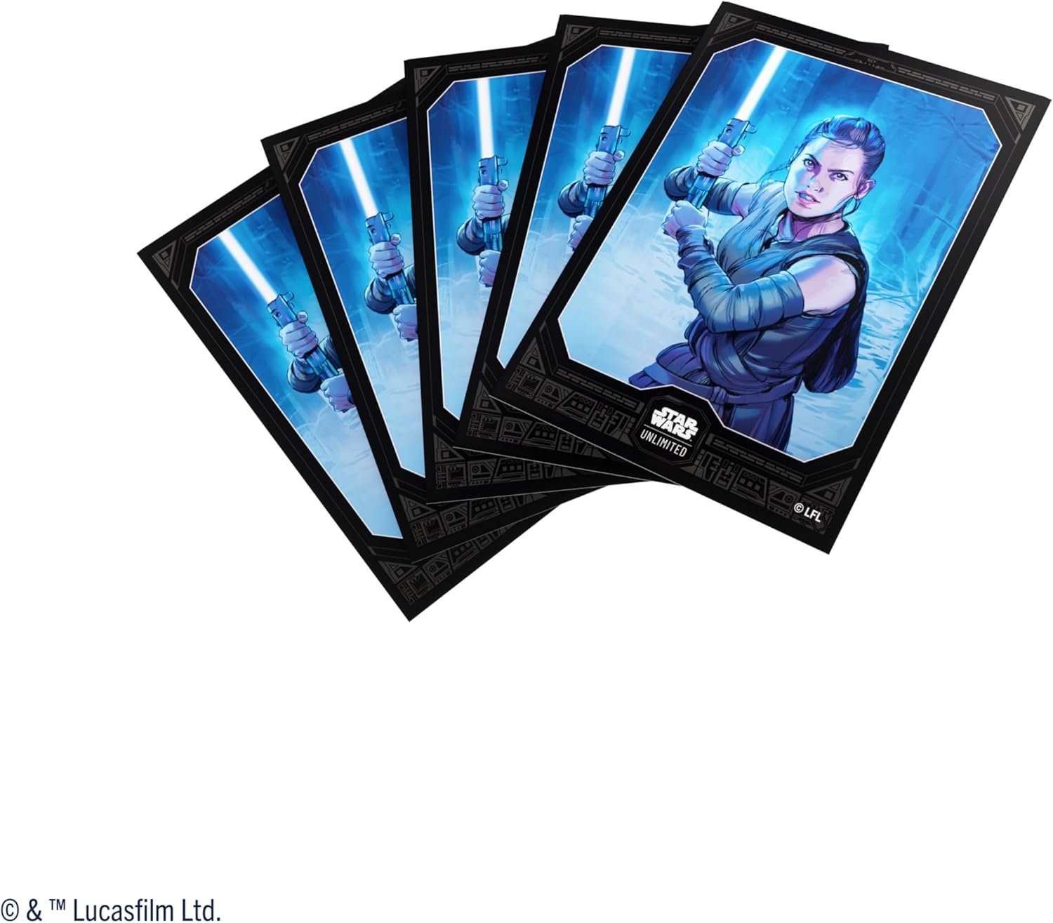 Star Wars Unlimited Rey Art Sleeves - Officially Licensed Pack of 60 Art Sleeves and 1 Clear Sleeve, Optimised Size for Star Wars Unlimited and Other TCG and LCG Games, Made by Gamegenic