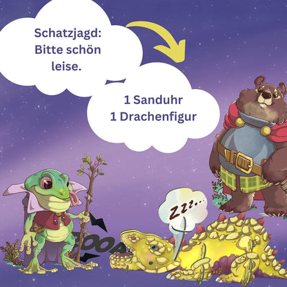 HUCH! Dream Dragon Dream Children's Game Family Game Cooperative Real Time Memory Game Does Not Wake Up the Dragon. Collects Treasures and Be Vigilant. For 2 to 5 Players from 6 Years