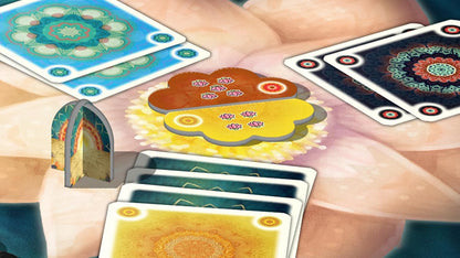 Games Flowers: A Mandala Game - Colorful Strategy Board Game, Tile Placement Game for Kids & Adults, Ages 10+, 2-4 Players, 20-30 Minute Playtime, Made
