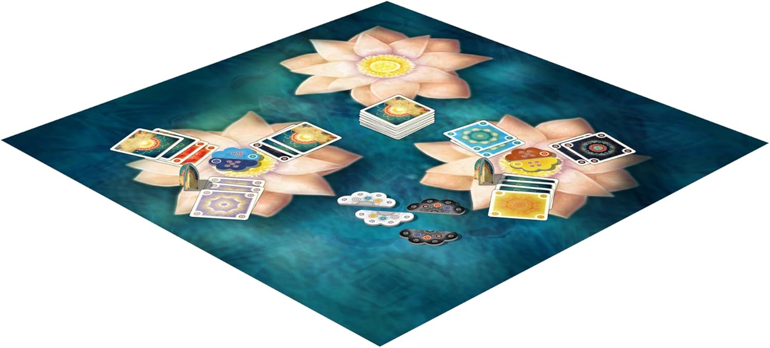 Games Flowers: A Mandala Game - Colorful Strategy Board Game, Tile Placement Game for Kids & Adults, Ages 10+, 2-4 Players, 20-30 Minute Playtime, Made