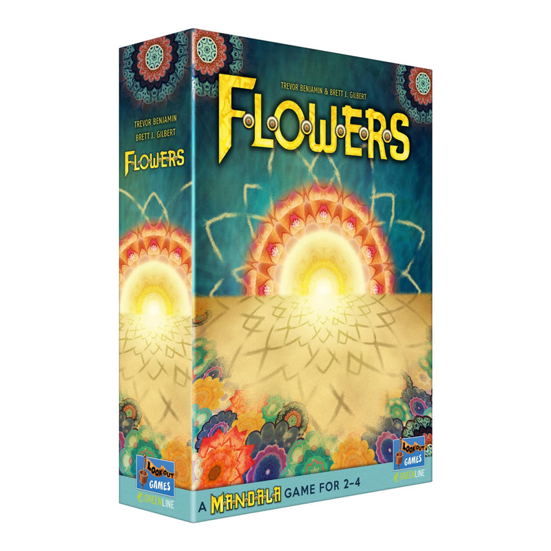 Games Flowers: A Mandala Game - Colorful Strategy Board Game, Tile Placement Game for Kids & Adults, Ages 10+, 2-4 Players, 20-30 Minute Playtime, Made