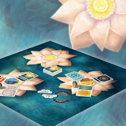 Games Flowers: A Mandala Game - Colorful Strategy Board Game, Tile Placement Game for Kids & Adults, Ages 10+, 2-4 Players, 20-30 Minute Playtime, Made