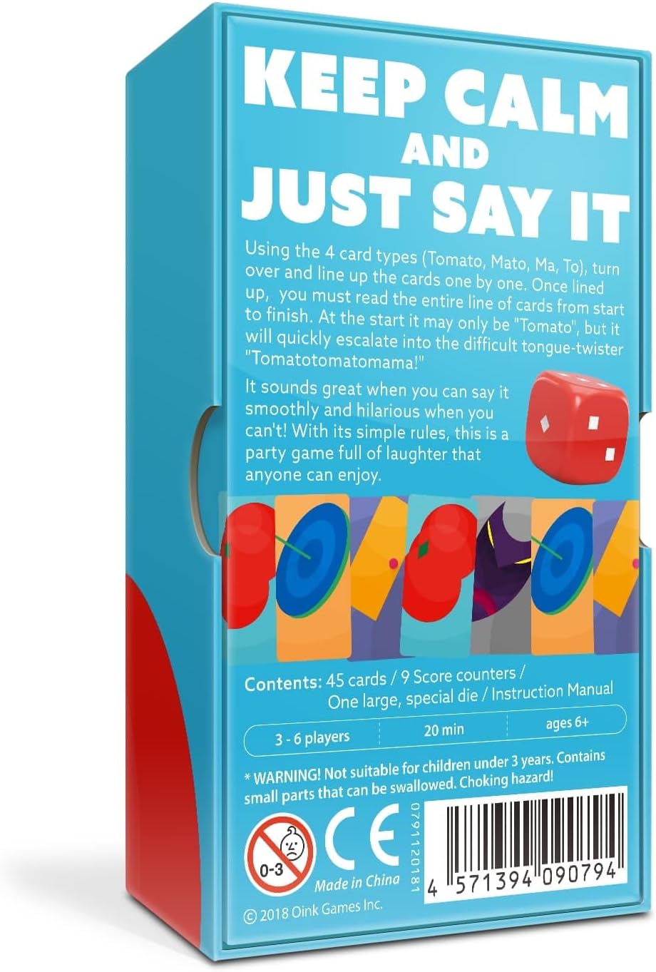 Oink Games "Tomatomato Funny Tongue Twister Family Games • Board Games For Adults & Kids • Ideal For Party Drinking Games • Best For 6 Year Olds +