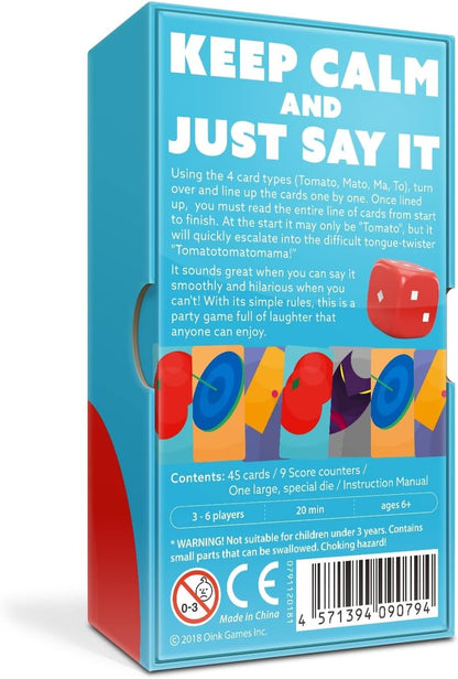 Oink Games "Tomatomato Funny Tongue Twister Family Games • Board Games For Adults & Kids • Ideal For Party Drinking Games • Best For 6 Year Olds +