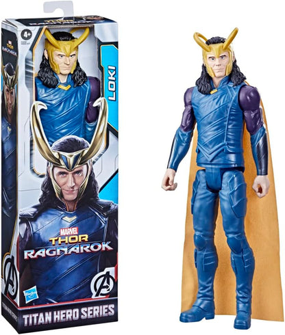 Marvel Avengers Titan Hero Series Collectible Loki Action Figure, Toy For Ages 4 and Up F2246, Black, 12-Inch