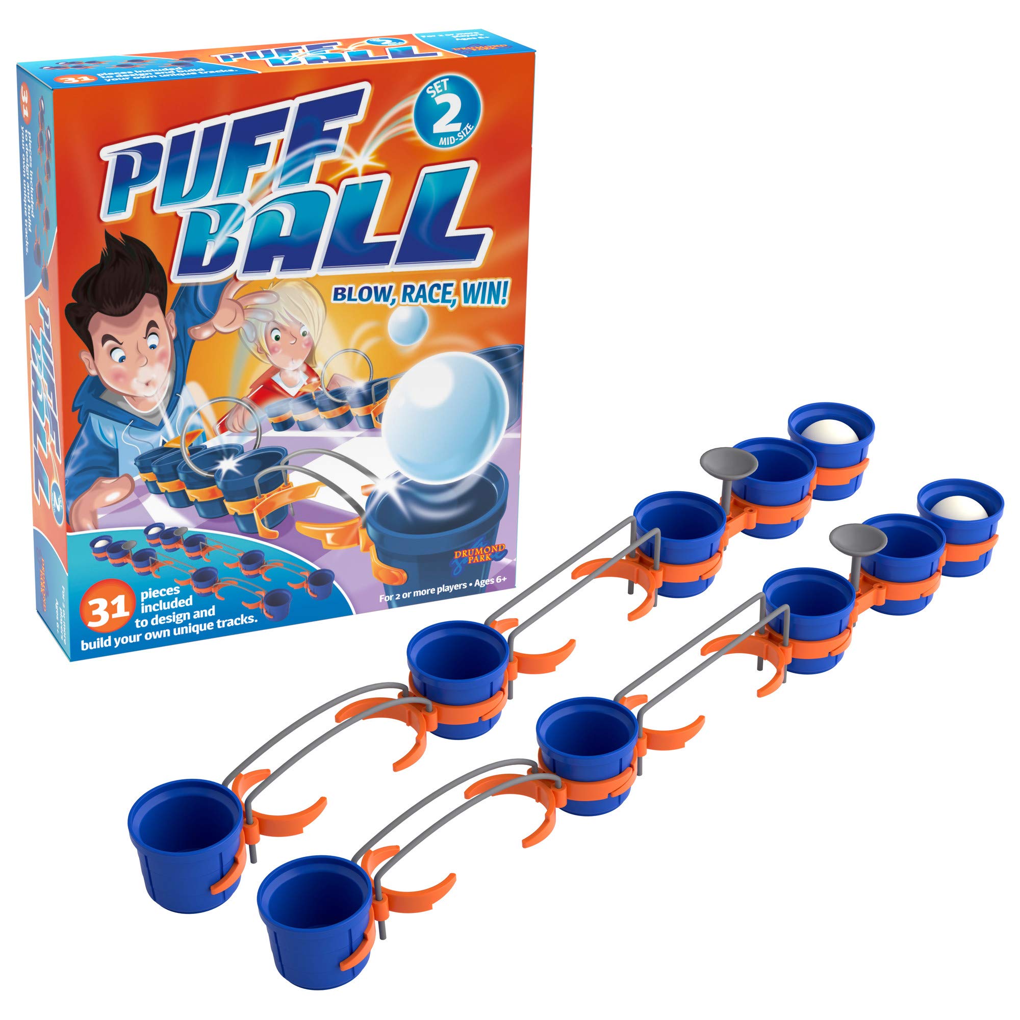 Drumond Park Puff Ball 2 Kinder-Actionspiel – mittlere Größe | Familien-Brettspiele für Kinder | Kinder-Actionspiel geeignet für Jungen und Mädchen im Alter von 6 7 8 9+ Jahren