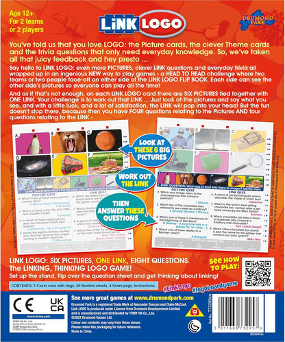 Drumond Park T73295 Link LOGO Board Game Second Edition, Family Board Games for 2-6 players, Tabletop Game For Adults And Kids Suitable From 12+ Years
