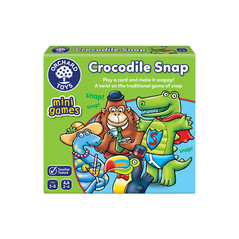 Orchard Toys Crocodile Snap Mini Game, Small and Compact, Travel Game, Holiday Game, Classic Game, Perfect for Kids Age 3-8, Ideal Stocking Filler