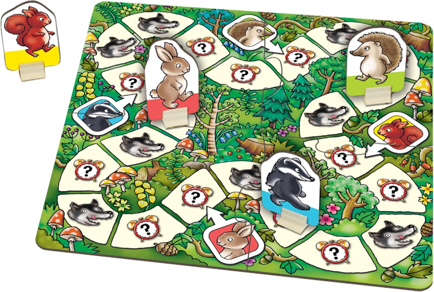 Orchard Toys What's the Time, Mr Wolf Game | Educational Game For Children Aged 5-9 | Two Ways To Play | Teaches Time Telling Skills & 101 Times Tables Heroes Game, Single, Multicolour