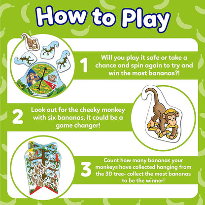 Orchard Toys Cheeky Monkeys Family Game, A Fun Game of Chance, Perfect for Kids Age 4-8, Educational Toy Single