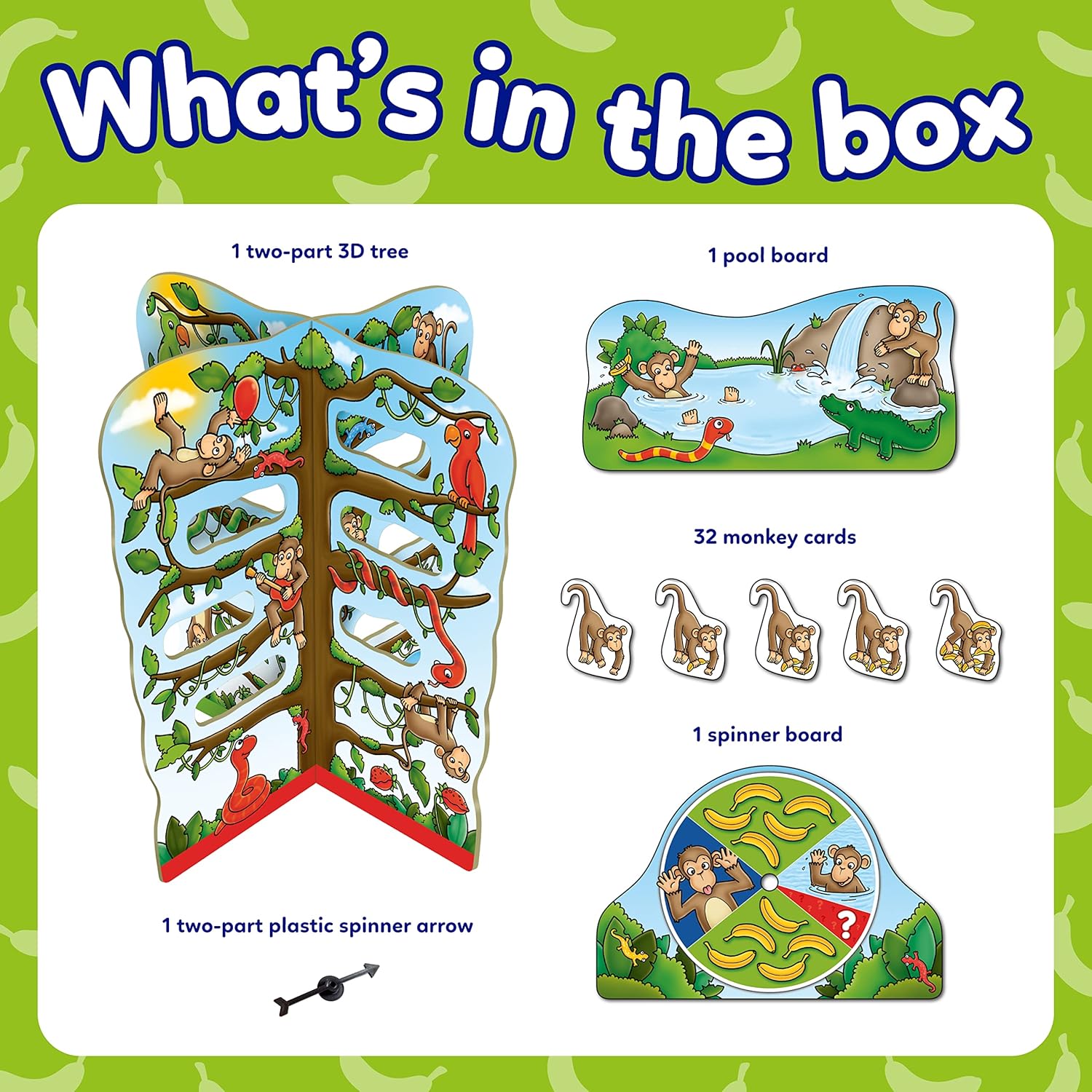 Orchard Toys Cheeky Monkeys Family Game, A Fun Game of Chance, Perfect for Kids Age 4-8, Educational Toy Single