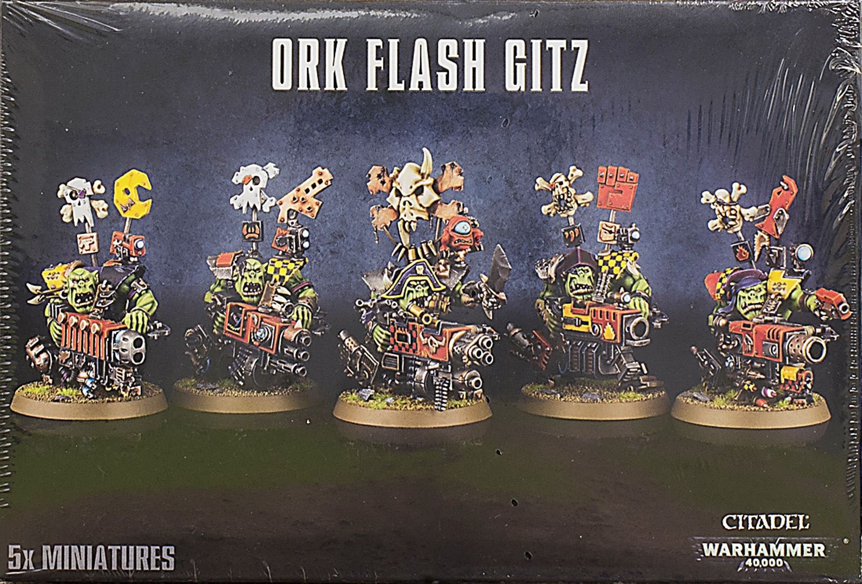 Games Workshop 99120103033" Warhammer 40,000" Ork Flash Gitz Action Figure, Black