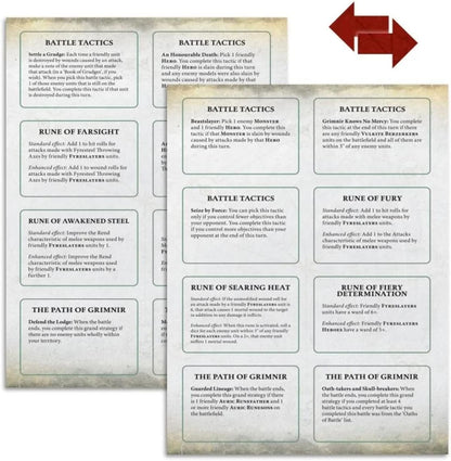 Games Workshop - Age of Sigmar - WARSCROLL CARDS: Fyreslayers (2022 Edition
