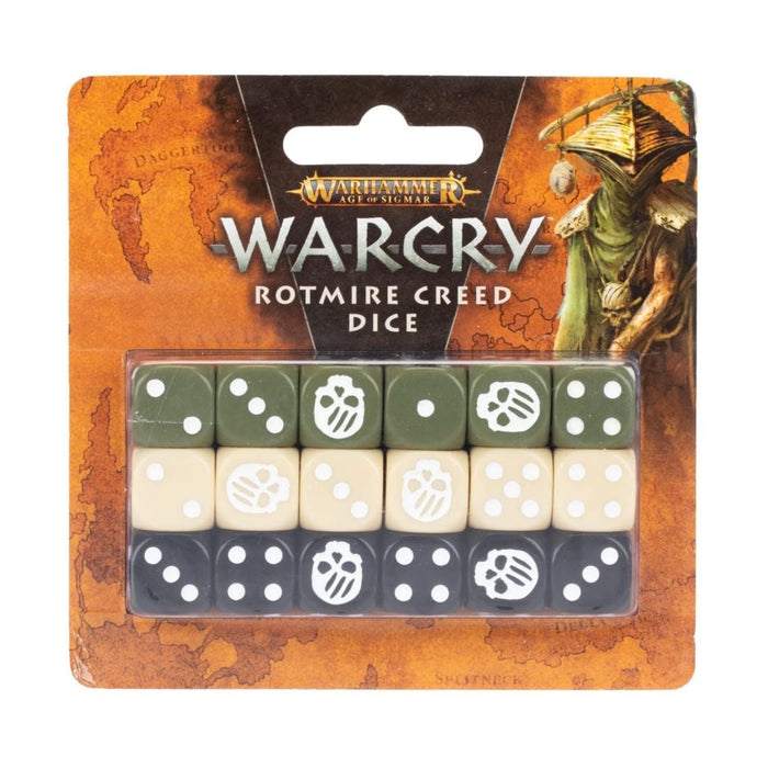 Games Workshop - Warcry: Rotmire Creed (Maggotkin of Nurgle) Dice