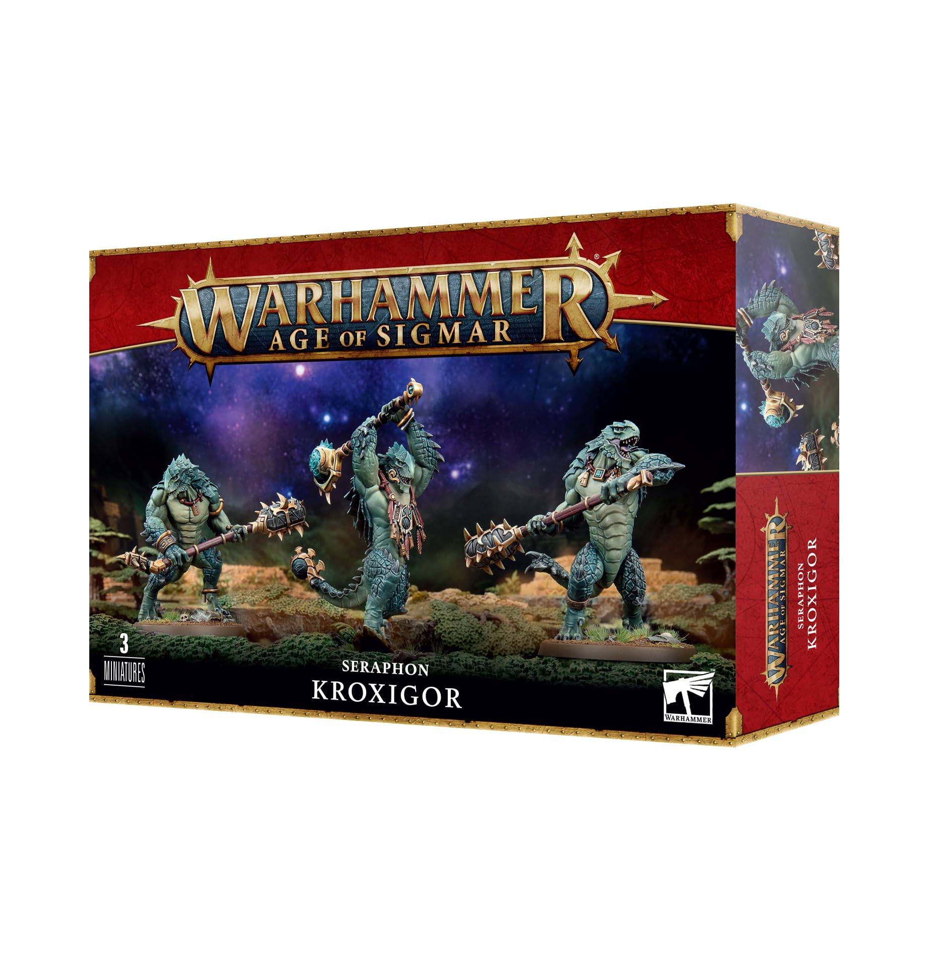 Warhammer Age of Sigmar Games Workshop Seraphon: Kroxigor, Schwarz