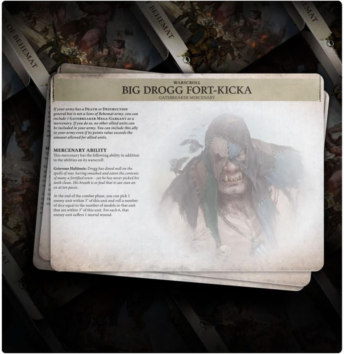 Games Workshop - Warhammer - Age of Sigmar - Warscroll Cards: Sons Of Behemat (2022 Edition) (English