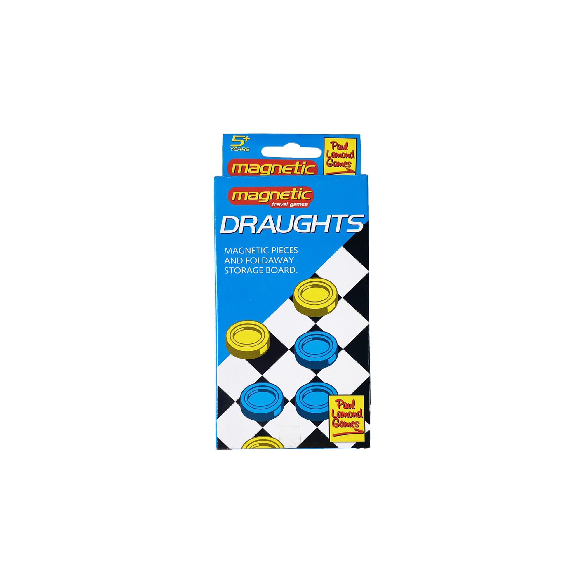 Paul Lamond Games Magnetic Travel Draughts Game, Black
