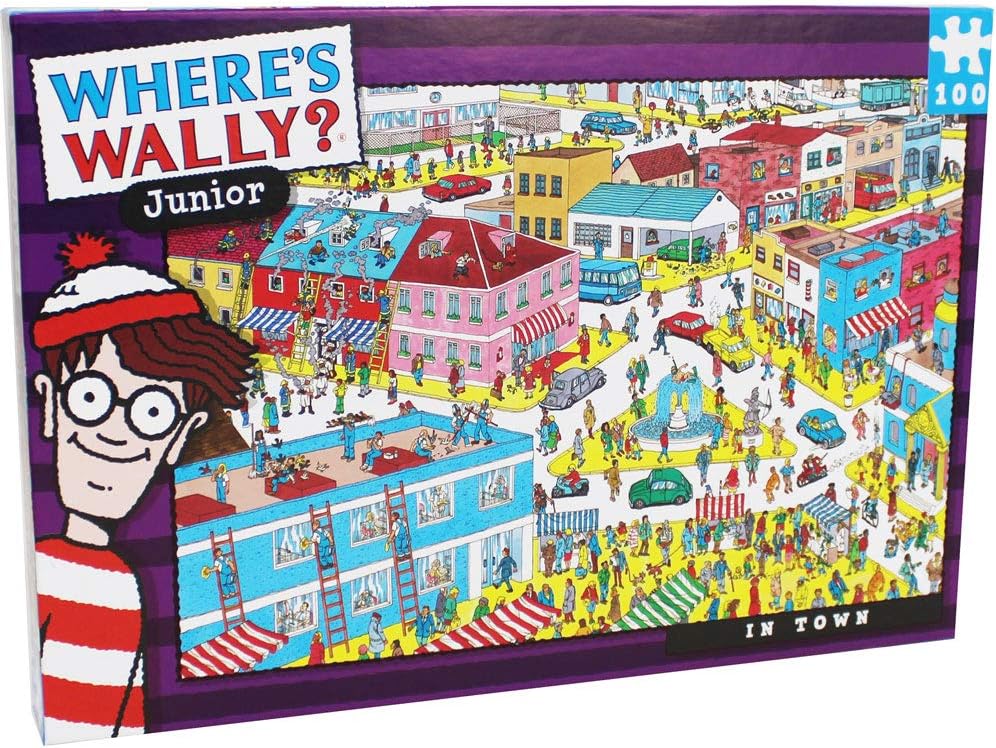 Paul Lamond Where's Wally In Town Puzzle (100-Piece), Red and White