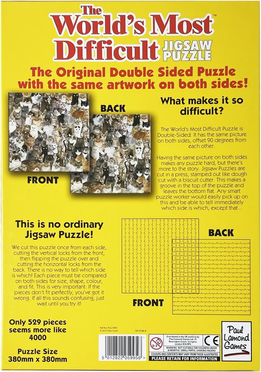 Paul Lamond 5995'The World’s Most Difficult Jigsaws/Cats' Puzzle (529-Piece