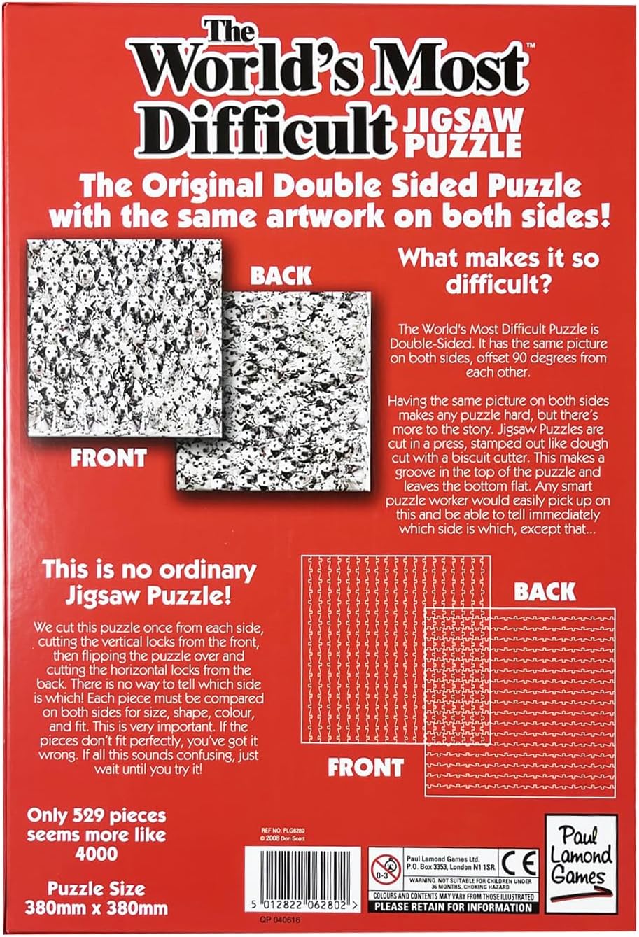 Paul Lamond Games Worlds Most Difficult Jigsaw Puzzle Dalmatians, white and black